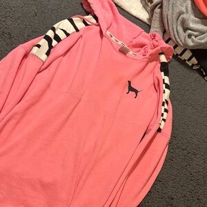 PINK Victoria's Secret Pink Hoodie with Black and White Accents